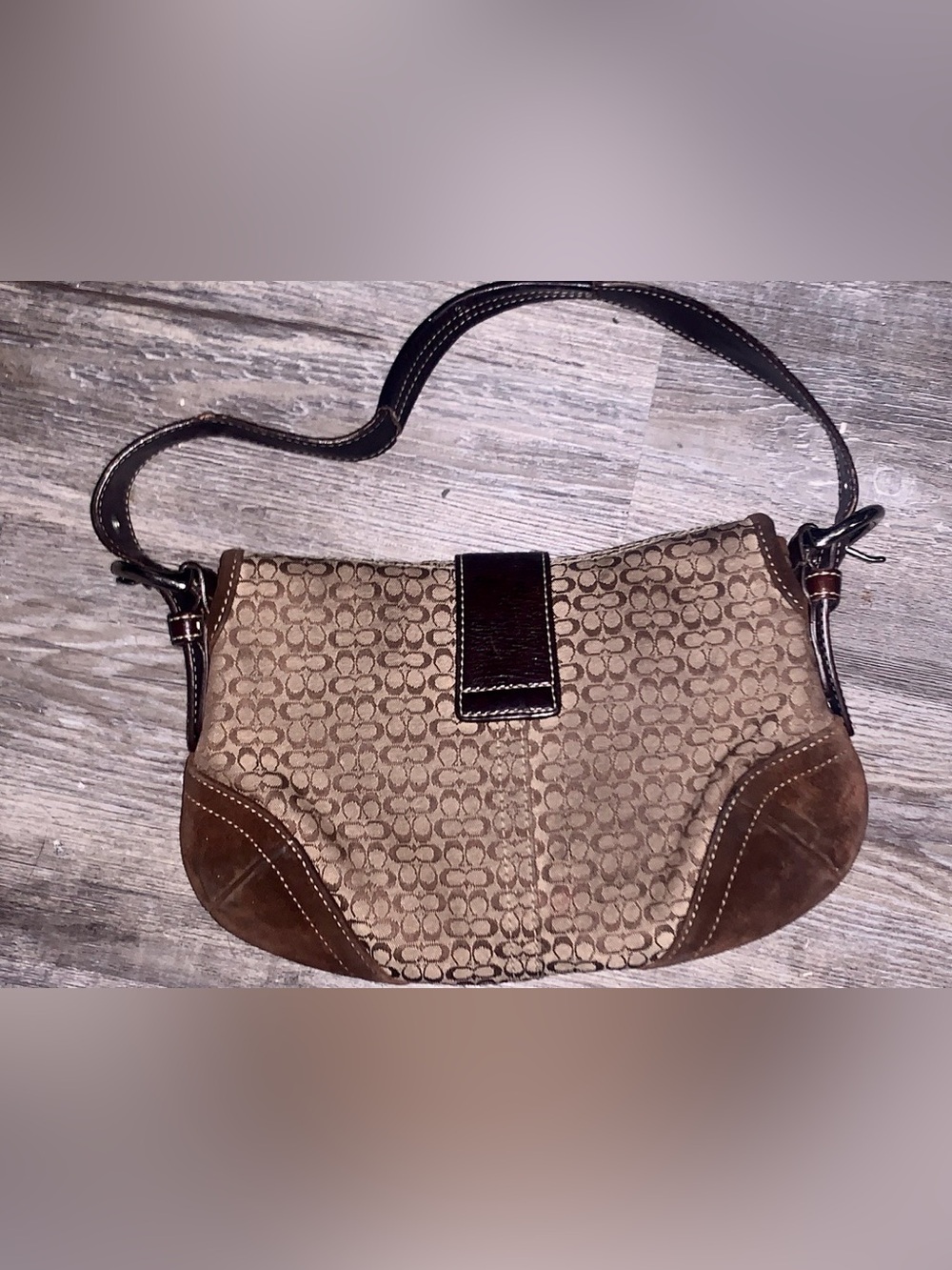 Rare Vintage Coach D05J-6818 Soho
Signature Flap Bag - Y2K Archival
Brown/Suede - Picture 3 of 11